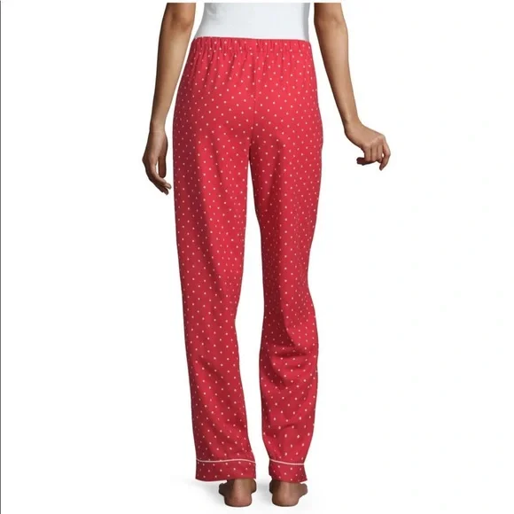 New Womens Plus Size Flannel PJ Pants Red Dots - Picture 2 of 12